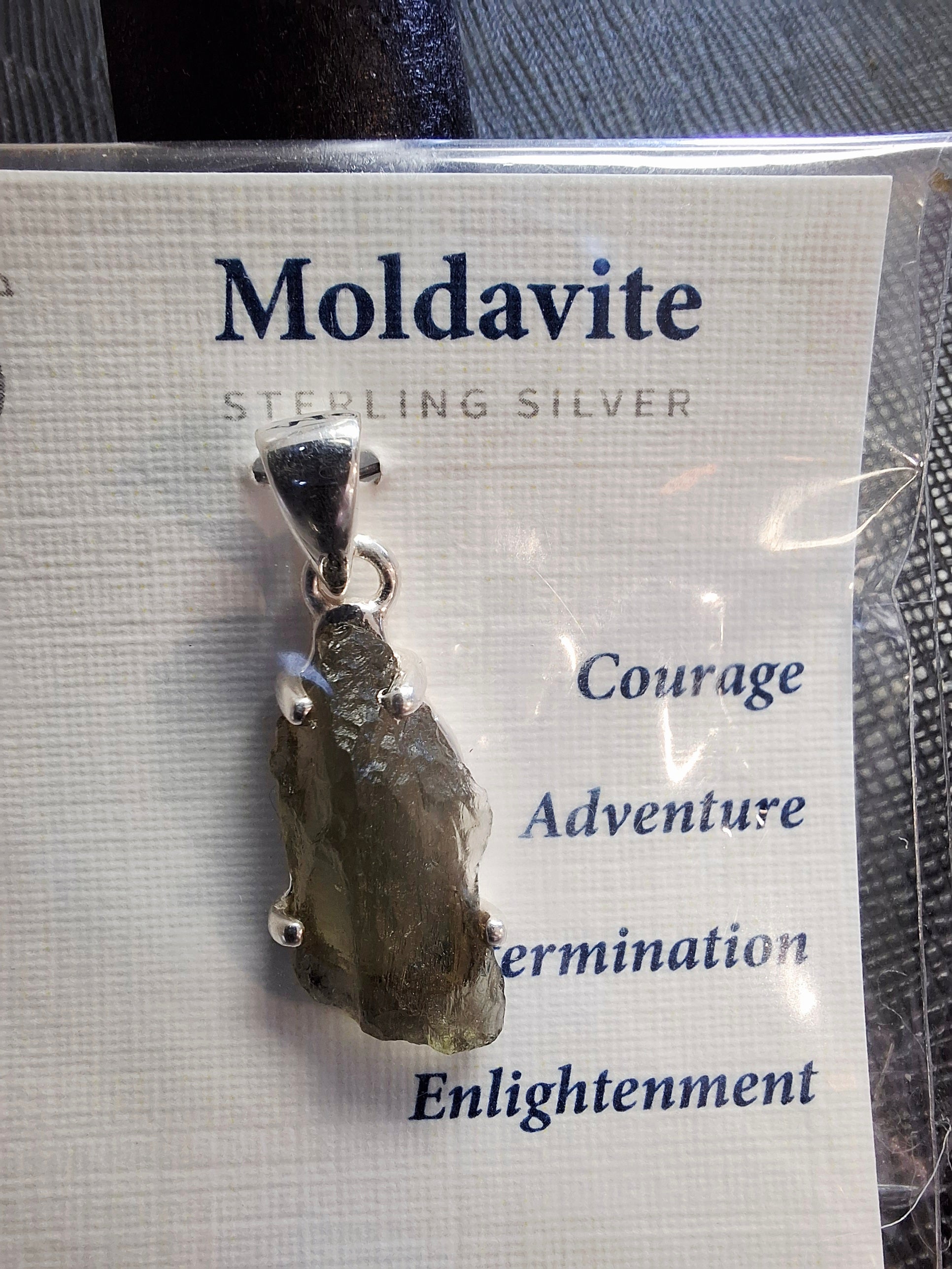 Pendant - Moldavite in Sterling Silver