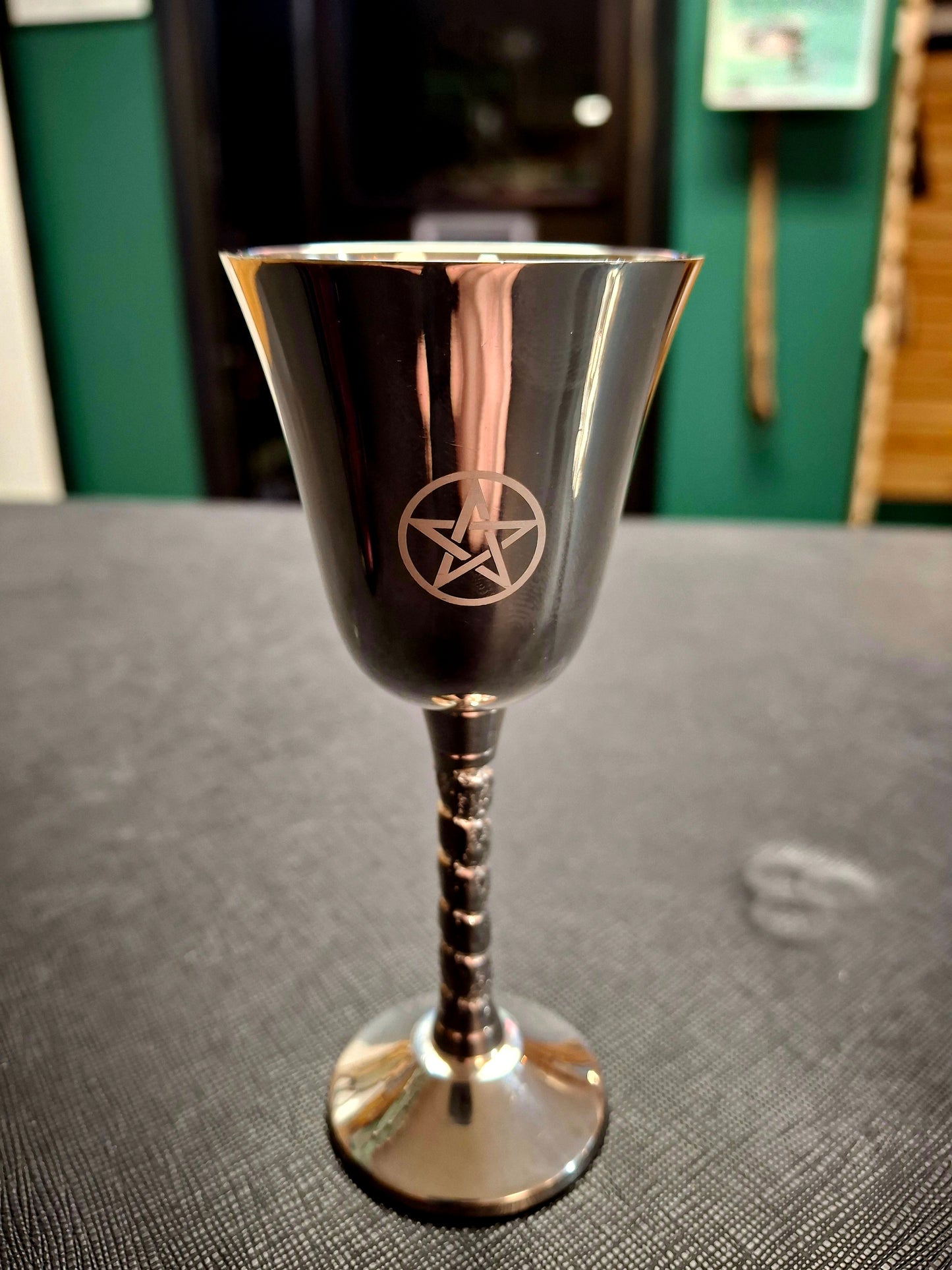 Pentagram Chalice Silver Plated 4 3/4"H
