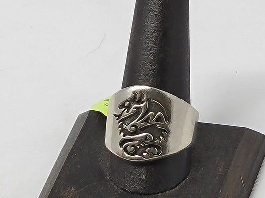 Pewter Ring Celtic Dragon (size 10)