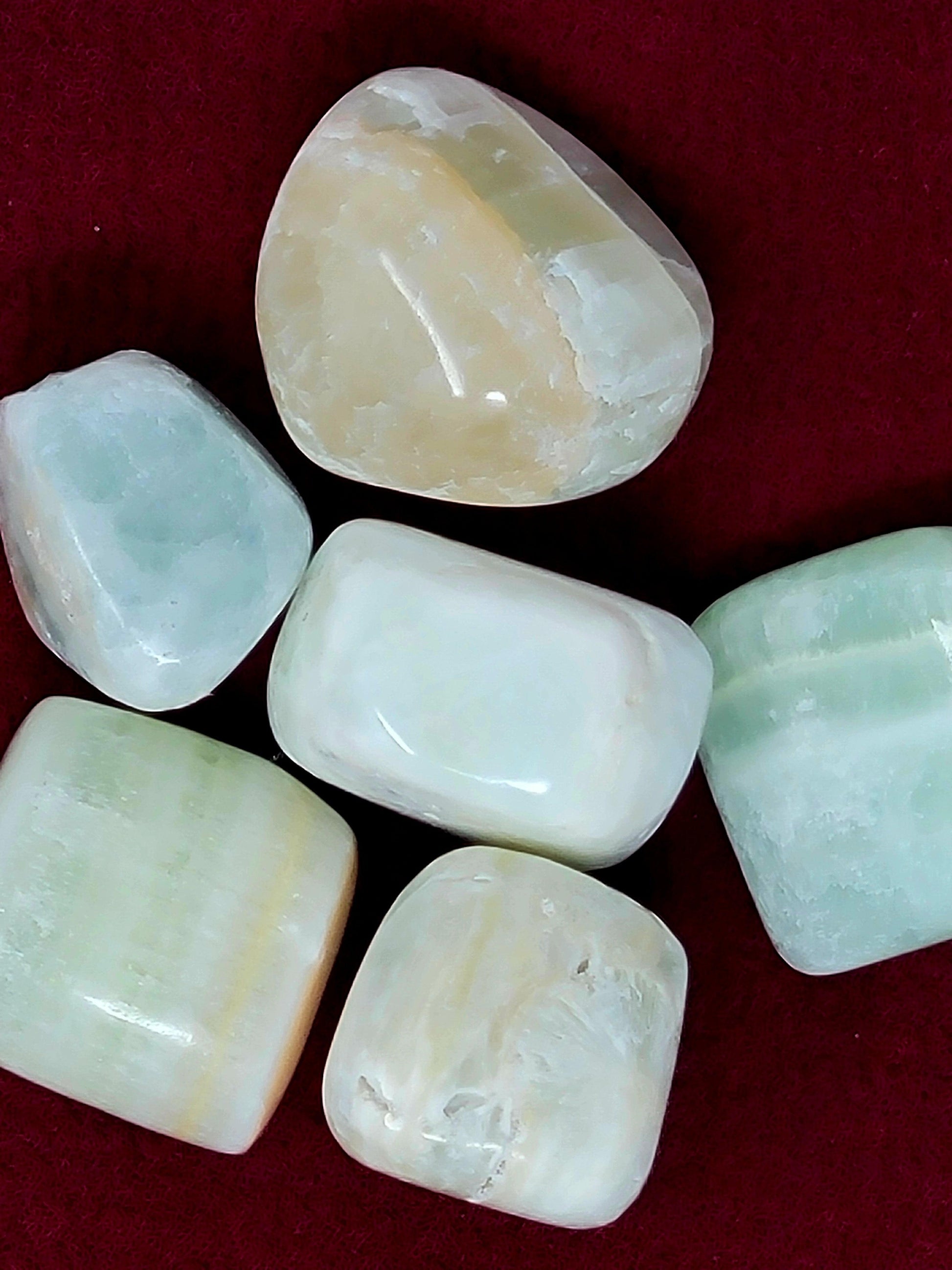 Pistachio Calcite Tumbled