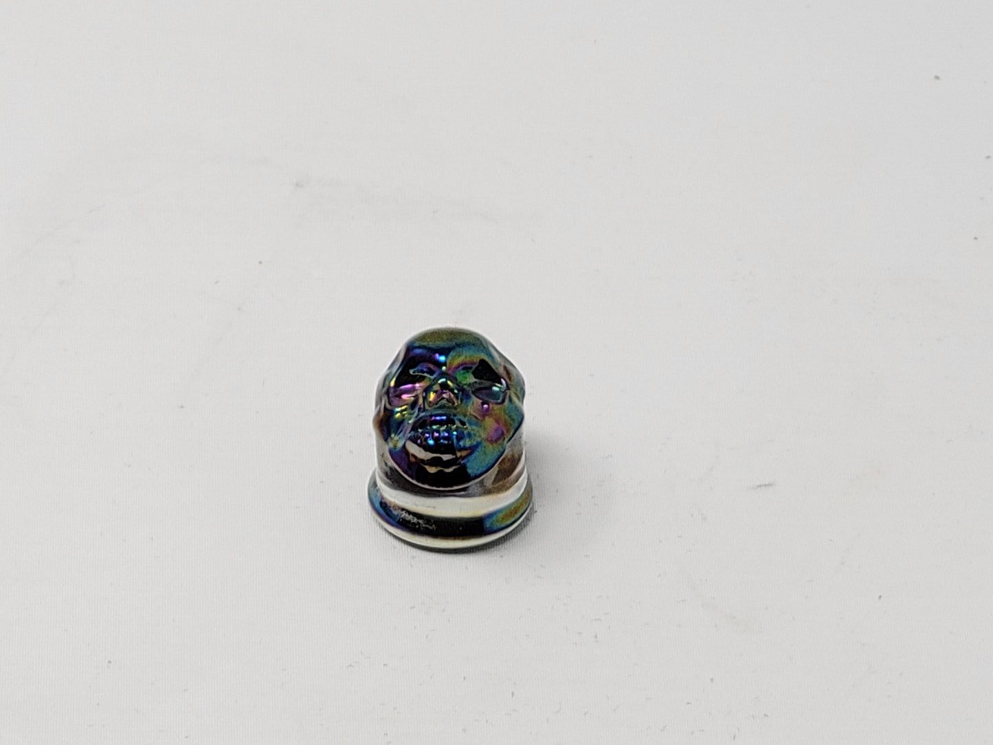 Rainbow Glass Skull Plug 5/8 GA 16mm