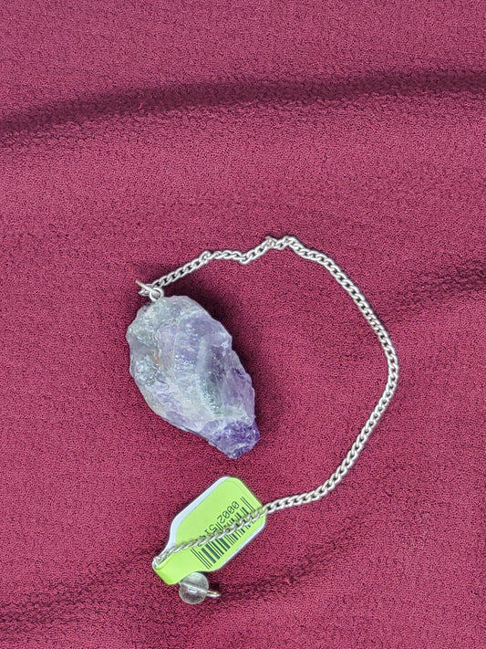 Raw Amethyst Pendulum