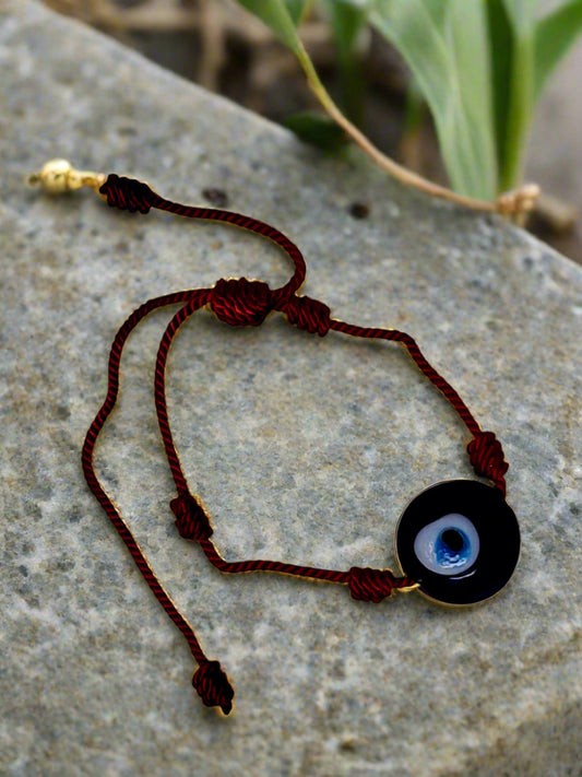 Red Cord Adjustable Evil Eye Bracelet