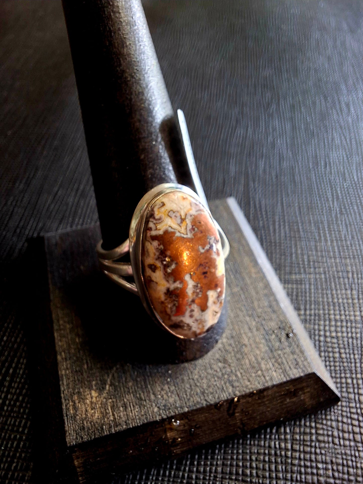 Ring - Copper Agate in Silvaria (size 10)