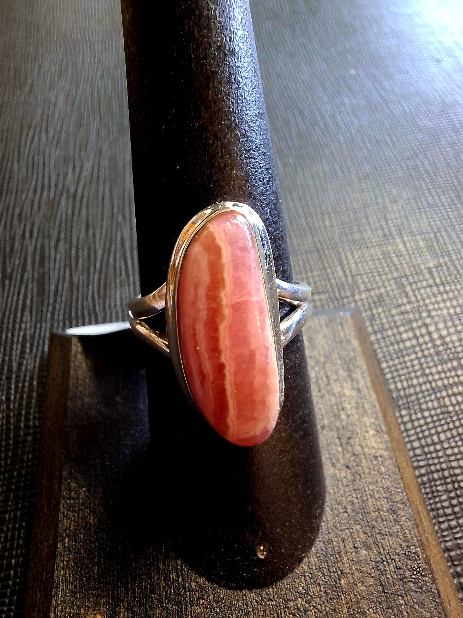 Ring - Rhodochrosite in Sterling Silver (size 7)