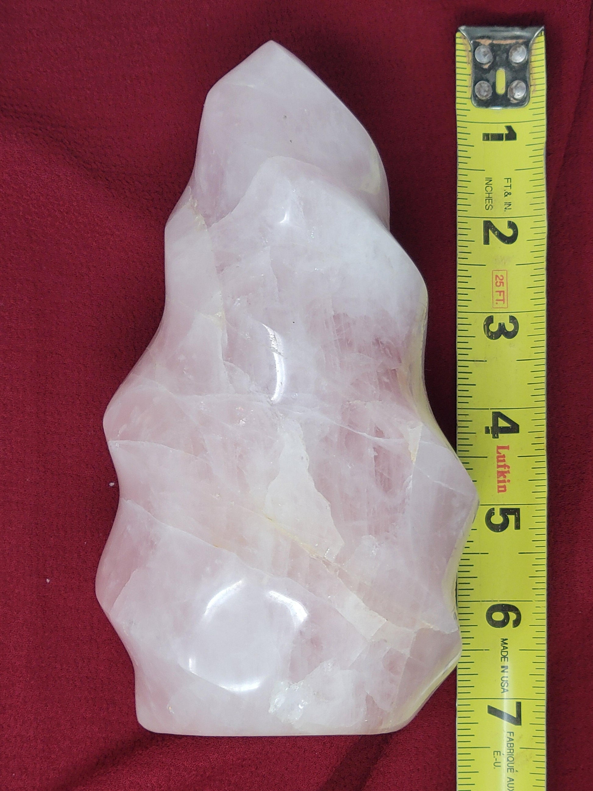 Rose Quartz Flames Large