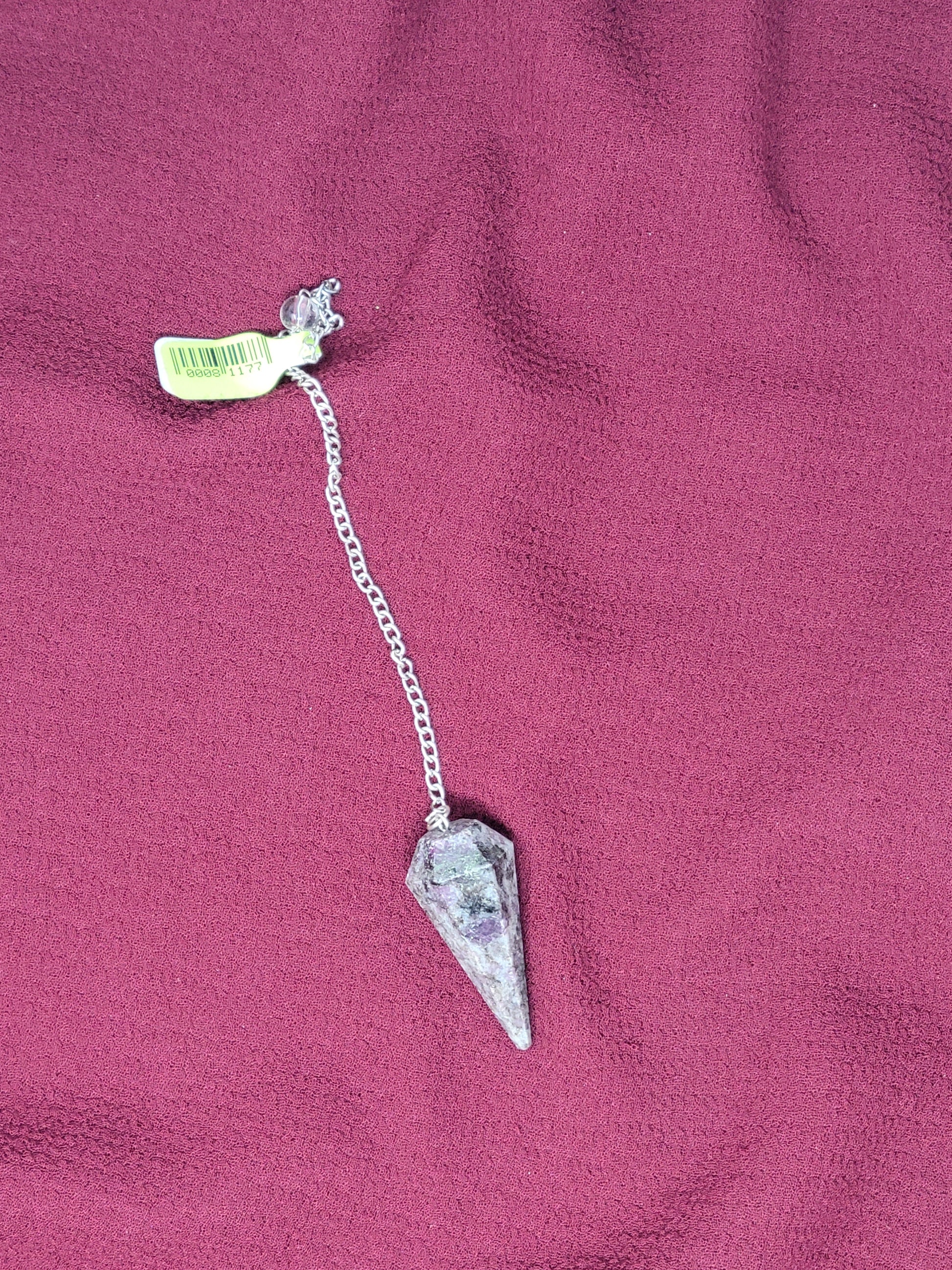 Ruby Feldspar Gemstone Pendulum