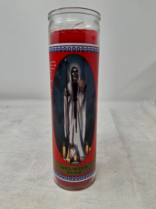 Santa Meurte (Holy Death) Printed 7 Day Candle - Red