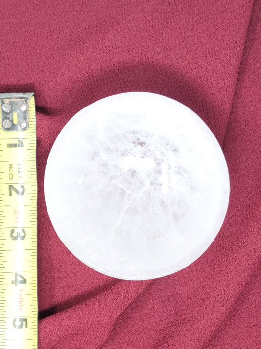 Selenite Footed Bowl 4"