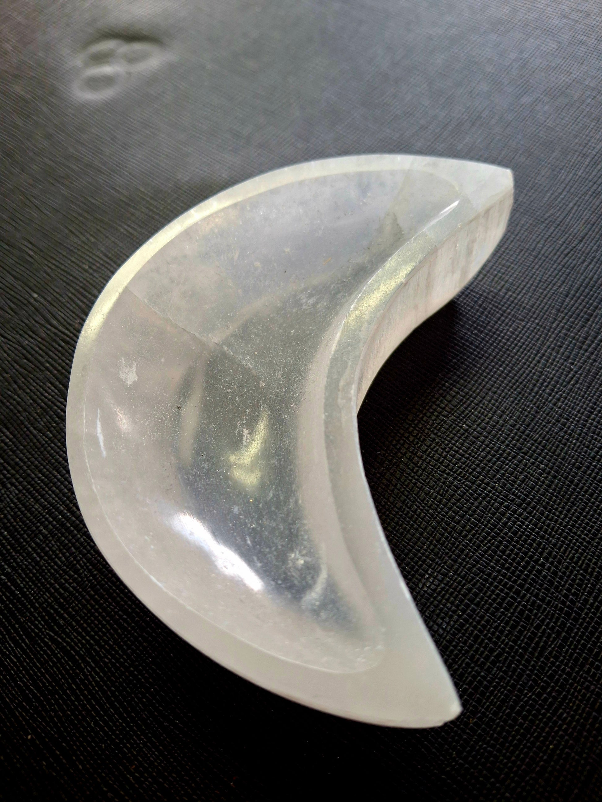 Selenite Moon Bowl 3.5"-4" Inches