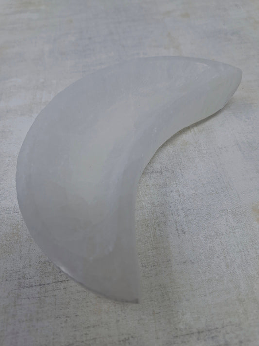 Selenite Moon Bowl 5.5"-6"