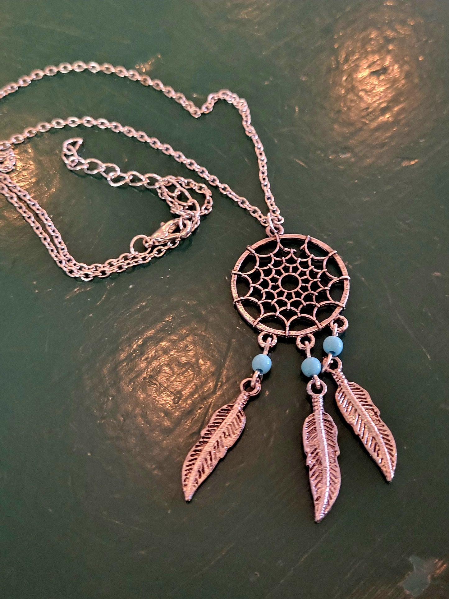 Silver - Dream Catcher Necklace 20"with chain