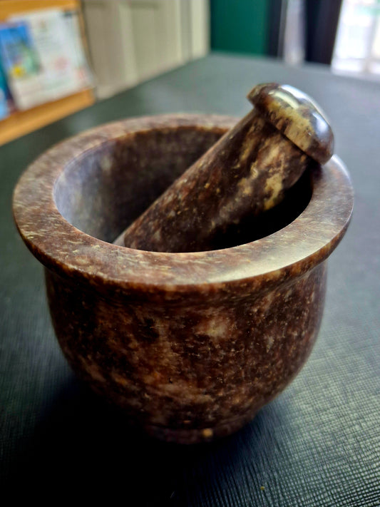 Soapstone Mortar & Pestle 3"H 3"D