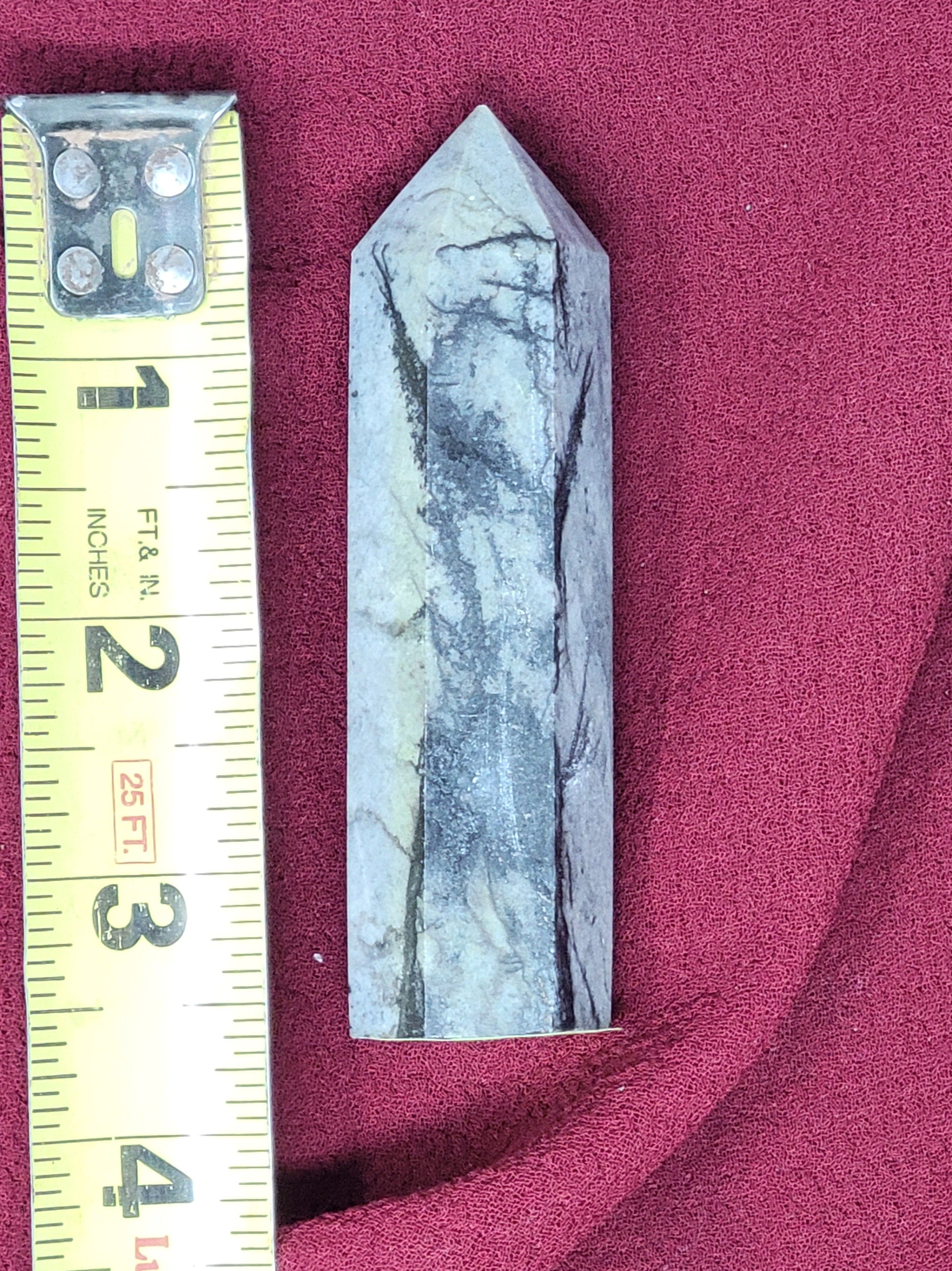 Spider Web Jasper Obelisk