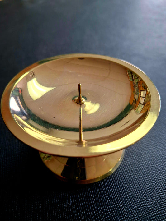 Spike Candle Holder Brass 3"