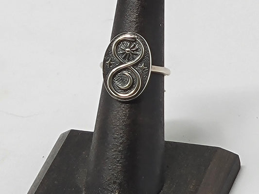 Sterling Silver Designer Rings Infinity Snake Ring 5