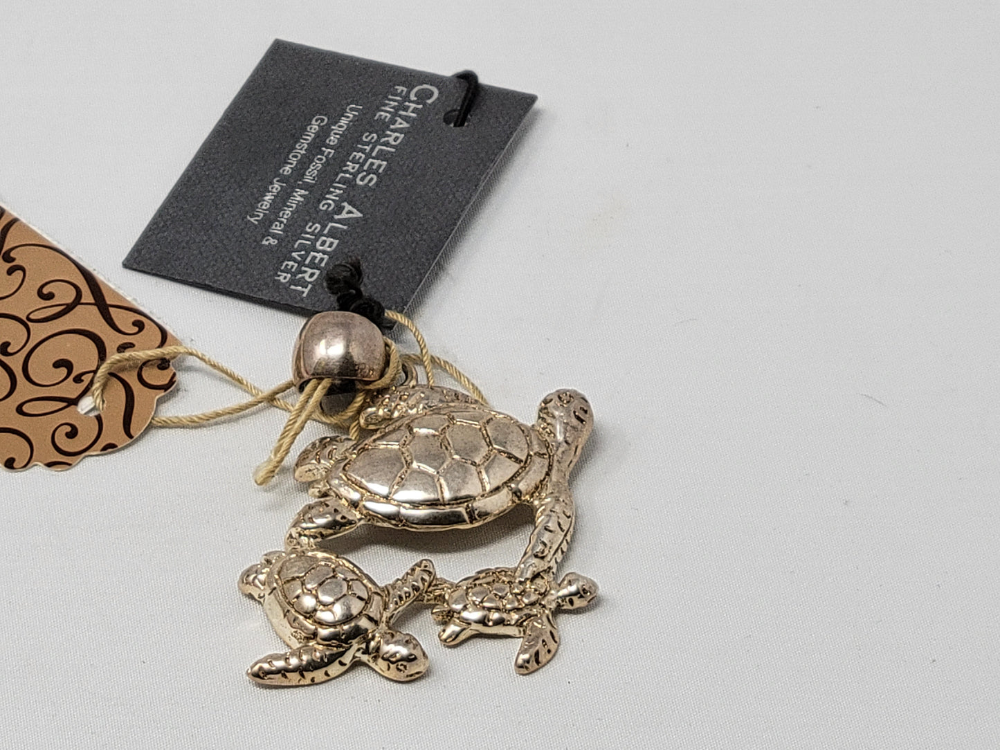 Sterling Silver Sea Turtle Family Pendant