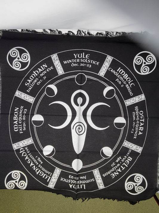 Tapestry Moon Goddess Wheel of the Year