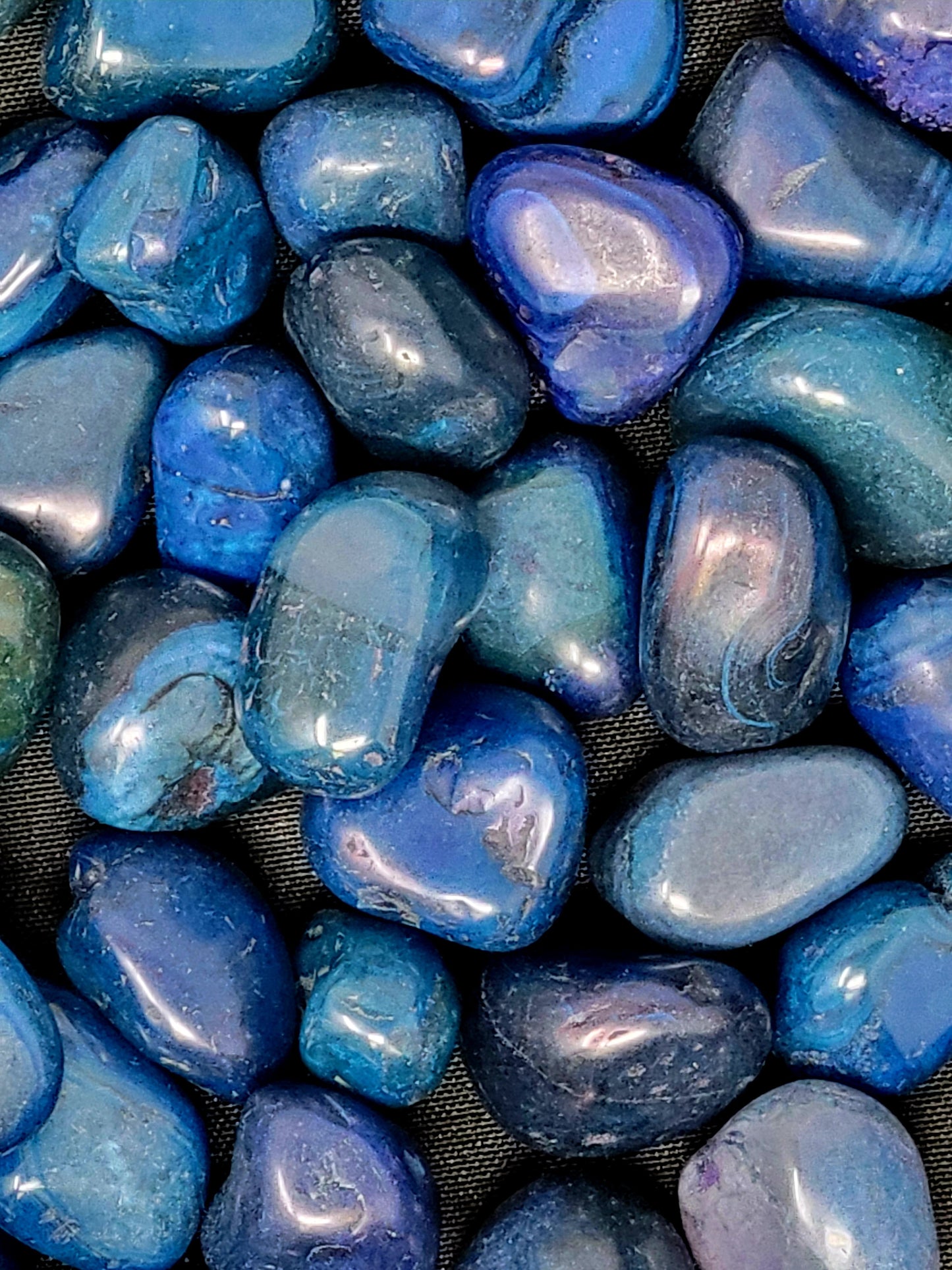 Teal Agate Tumbled (dyed)