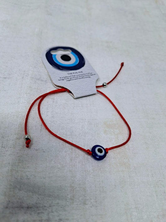 The Evil Eye Red Cord Pull Tie Bracelet