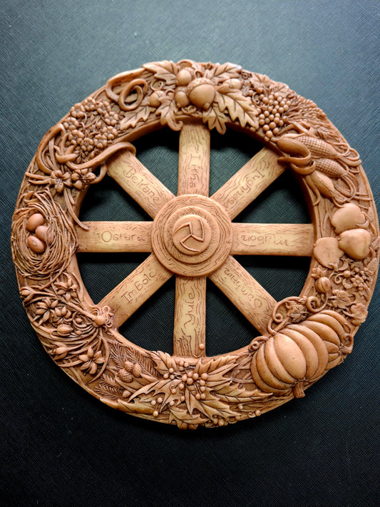 Wheel of the Year Plaque (Terra Cotta Finish)