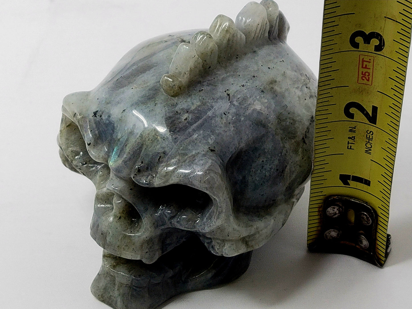 White Labradorite Skull