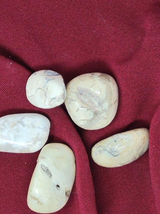 White Opal Tumbled