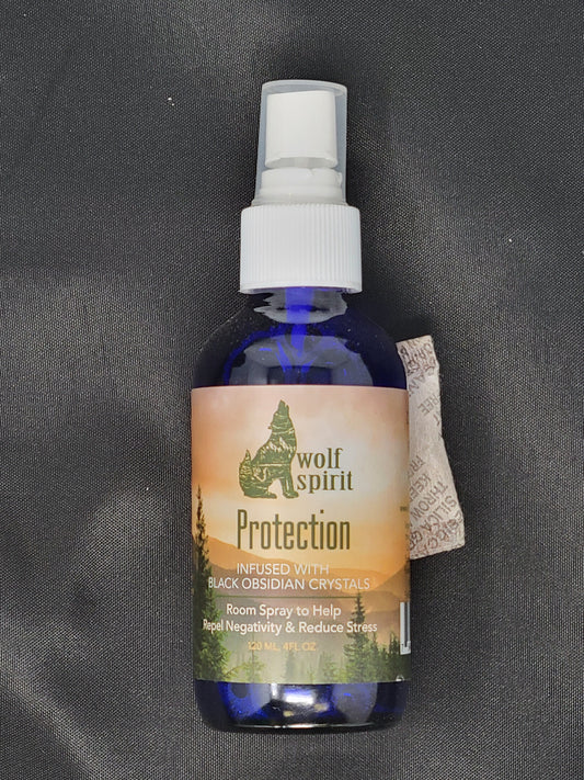 Wolf Spirit Room Sprays (Protection Infused w/Black Obsidian)