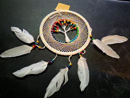 Wooden Bead Tree of Life Dream Catcher 16"L