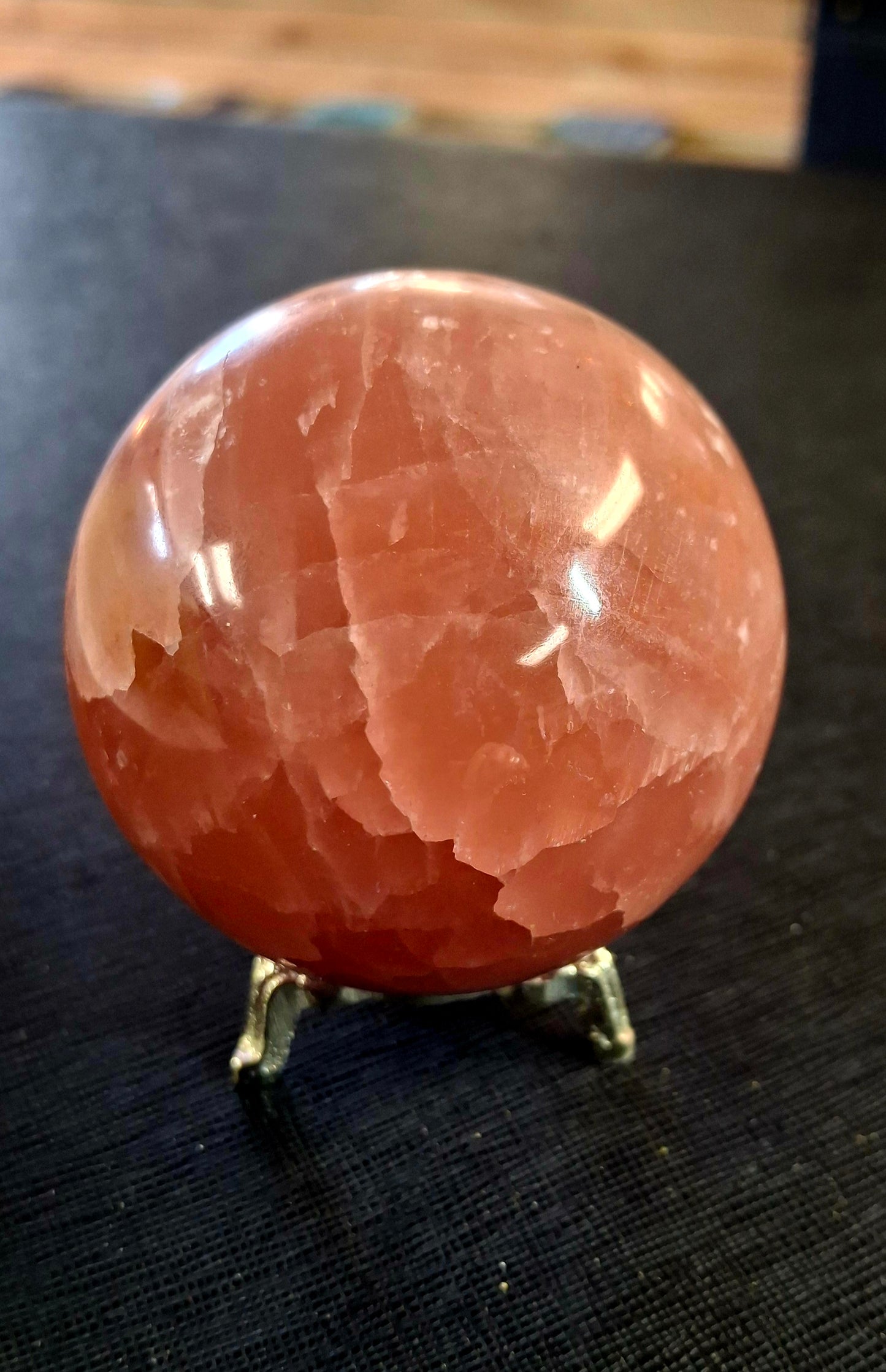 Red Rose Calcite Sphere