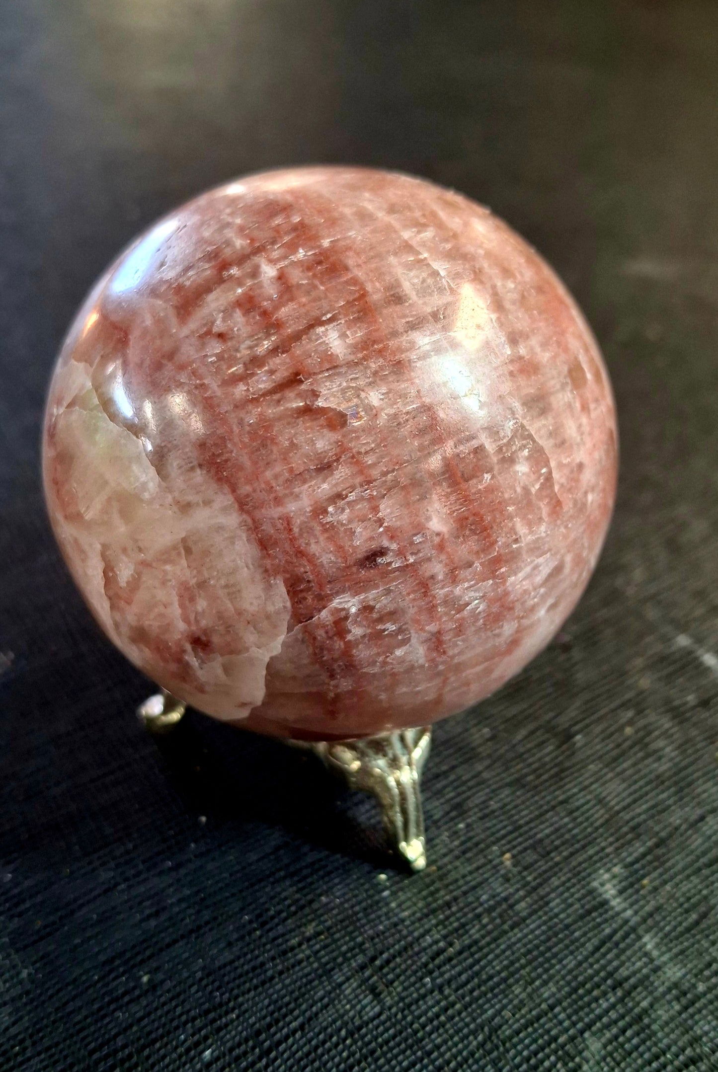 Red Rose Calcite Sphere